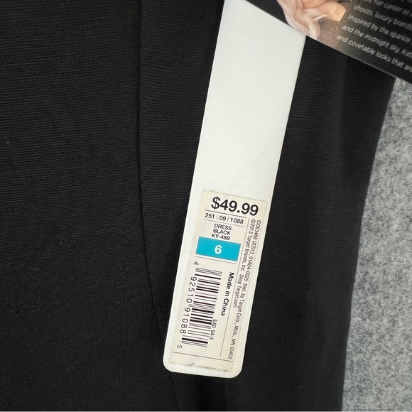 KATE YOUNG Black Ponte Cutout Back Fit & Flare Dress LBD Size 6 NWT - Picture 9 of 14